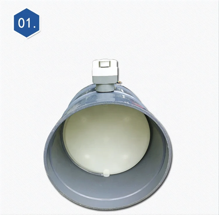 Electric Floating Ball Normally Closed Exhaust Ball Valve Polypropylene Check Valve for Duct Ventilation with Remote Control Pp