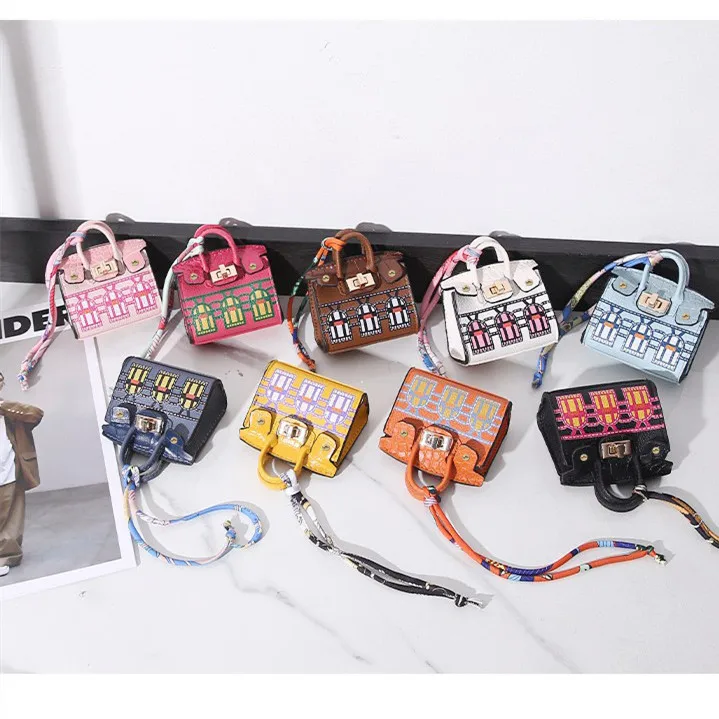 2024 новый стиль роскошный мини-кошелек из искусственной кожи сумка для ключей от автомобиля Подарочный дизайнерский Кошелек монет Подвесные Брелки