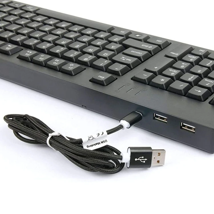 Factory Direct Wired USB Left Hand Keyboard With Dual USB HUB Function Wired Keyboard