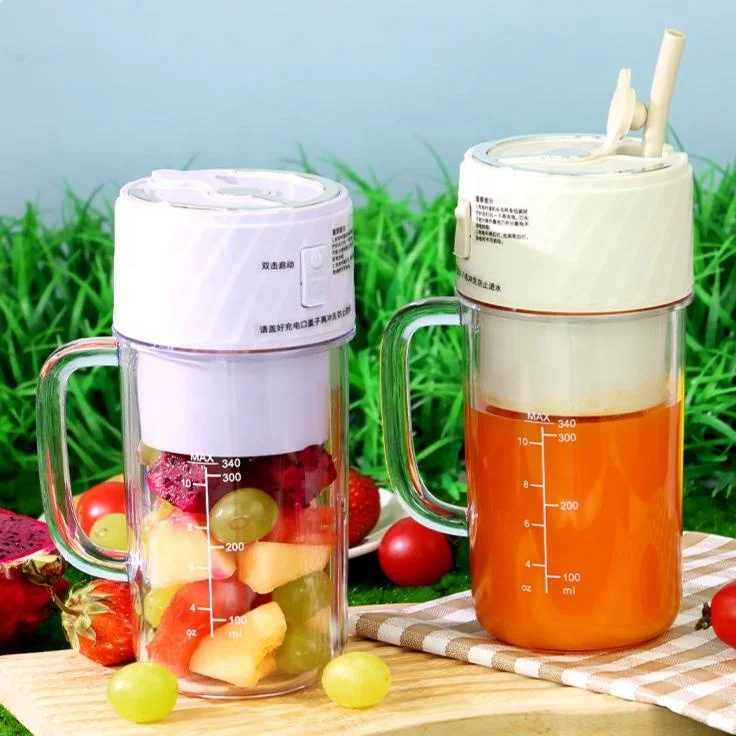 Simple and Durable Juice Cup Travel Camping Portable Electric Small Fruit Juice Extractor Multifunctional Juice Cup with Straw 2