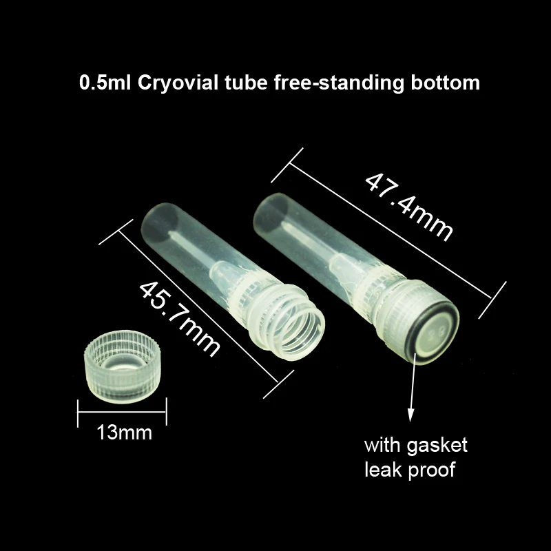 Cryovial Tubes Without Graduation 0.5ml 1ml 1.5ml 2ml Freezing Tubes ...