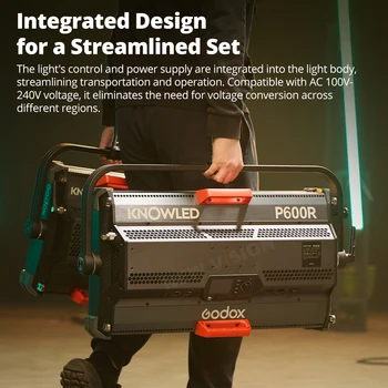 GODOX KNOWLED P300R/P600R 1800k-10000k RGB Light Professional Audio Video Lighting Photography LED Light Panel for Film Studio product image