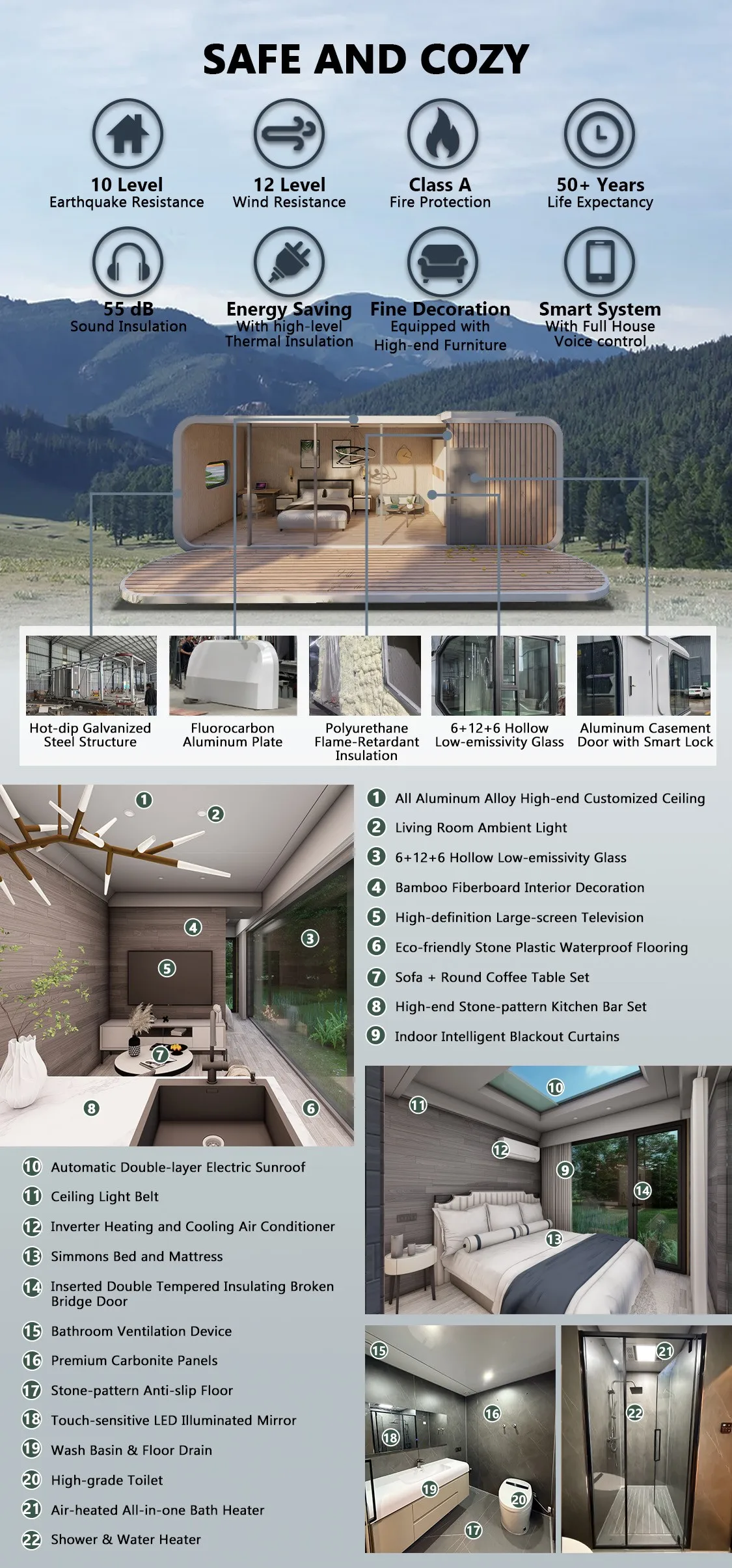 Eco Friendly Portable Apple Cabin Houses Designed for Camping Tourism Ventures factory