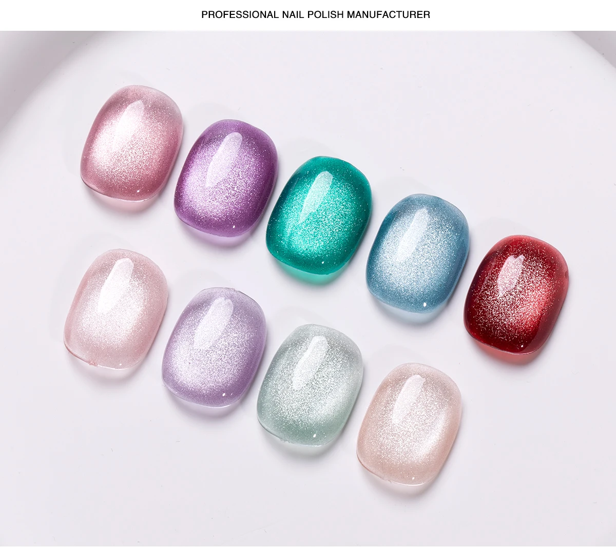 HONEYGIRL New Color Porcelain holographic magnetic Cat Eye Collection Gel Polish 15ml Magnetic Cat Eye Gel supplier