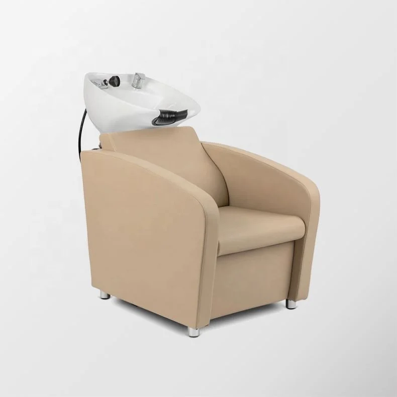 Backwash Shampoo Unit Salon Furniture Shampoo Chair Beige|