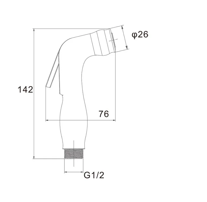 1f0188 Abs Chromed Bidet Sprayer Shattaf Shattaf Set Sprayer In