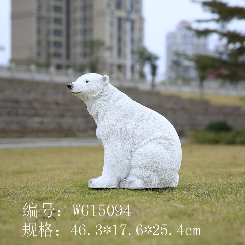 SE7ART Customized Simulation Garden Decoration Life Size Animal Fiberglass Polar Bear Sculpture