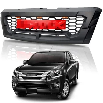 ABS Front Racing Grille Auto Accessories Front Bumper Mesh Cover For DMax D-Max 2016-2018