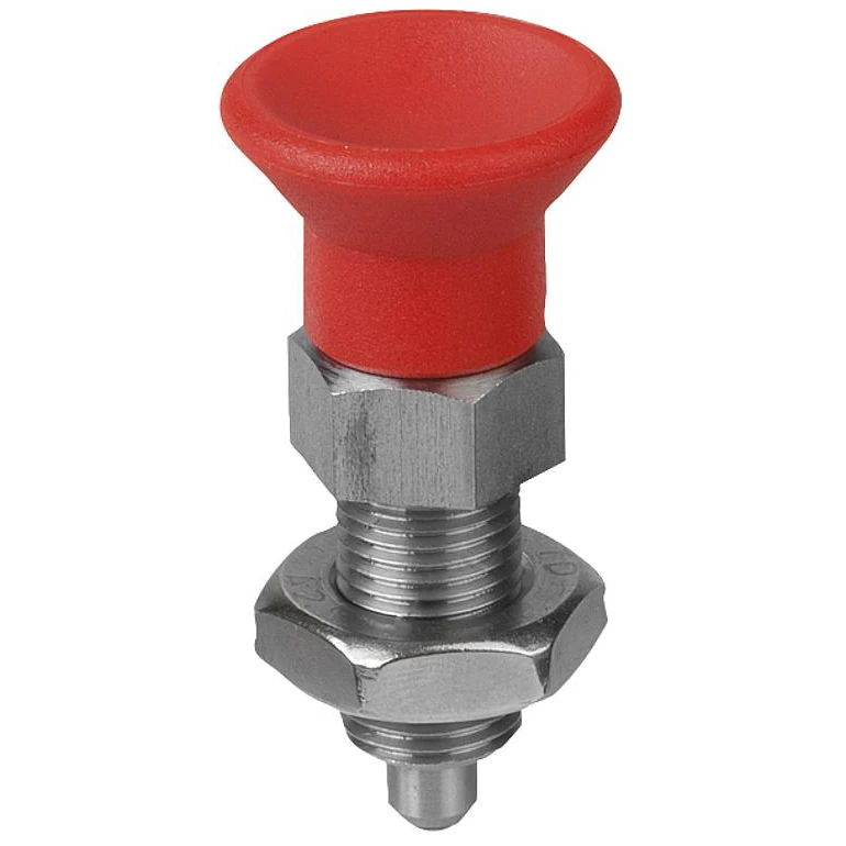 Highly Recommended K0338.0220684 M12x1.5 Red Cap Knob Stainless Steel Indexing Plunger Indexing Pin