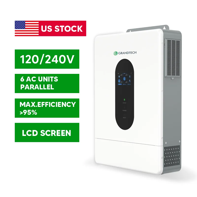 מבצע חם ממיר סולרי היברידי 120V/240V 5Kw עד 12Kw מופרד מופע ממיר טעינה עם MPPT לשימוש ביתי