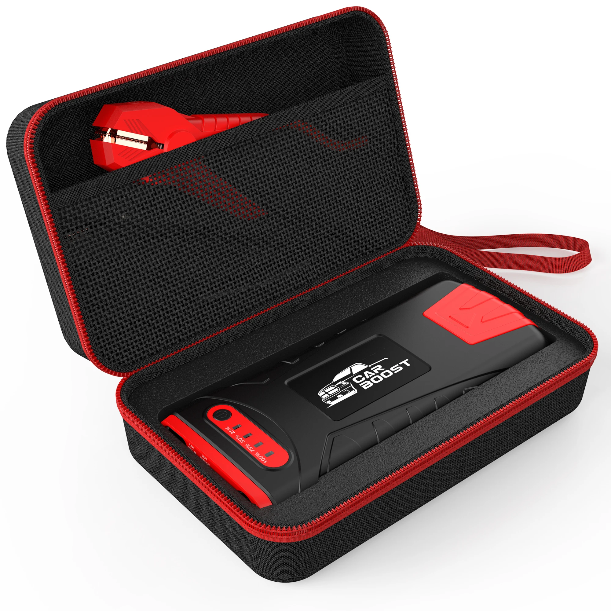 Avviatore Di Emergenza Auto 20000mAh 12V - Booster Portatile Power Bank Con Pompa Aria E Torcia LED, Impermeabile
