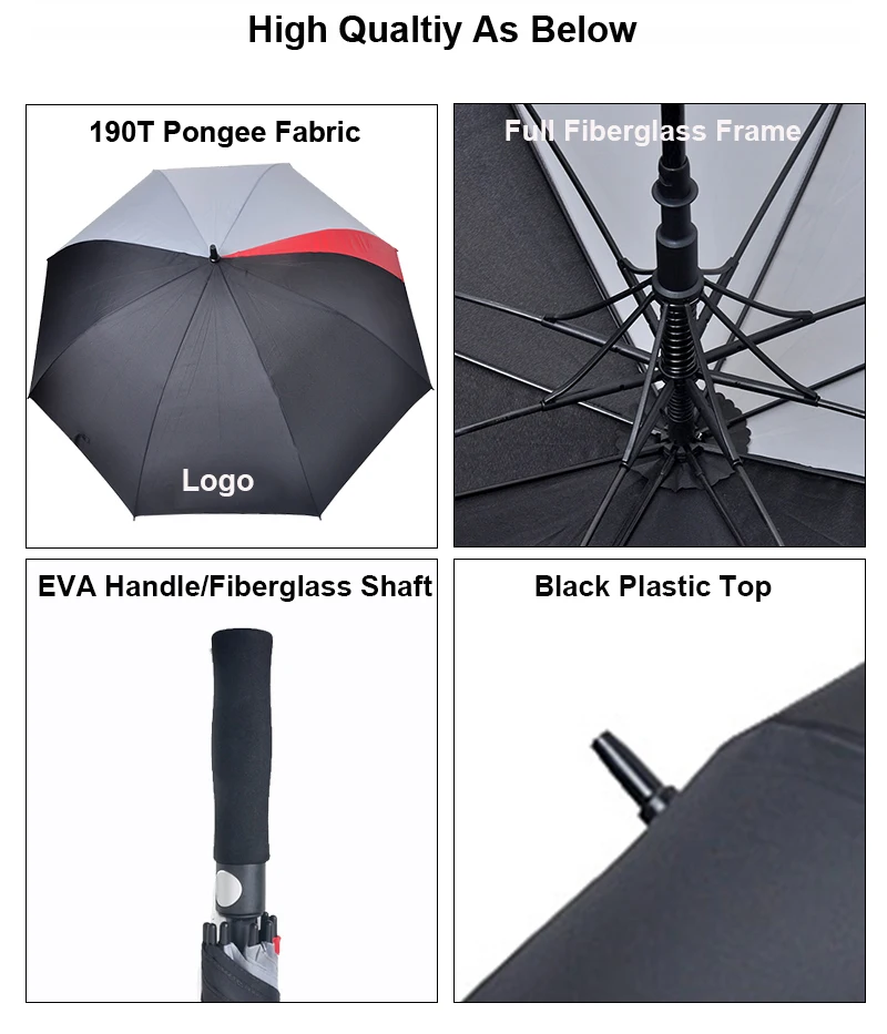China Umbrella Supplier Custom 60 Inch 62 Inch 68 Inch Full Fiberglass ...