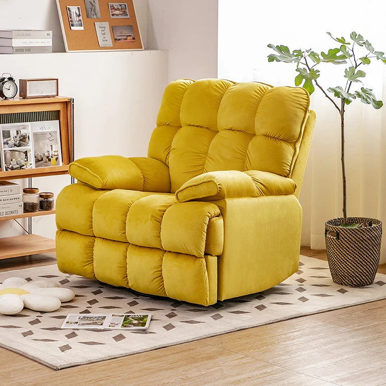 Multi-Functional Luxury Cloud Sofa Single Person Couch for Living Room Casual Reclining Rocking Chair Foldable for Dining