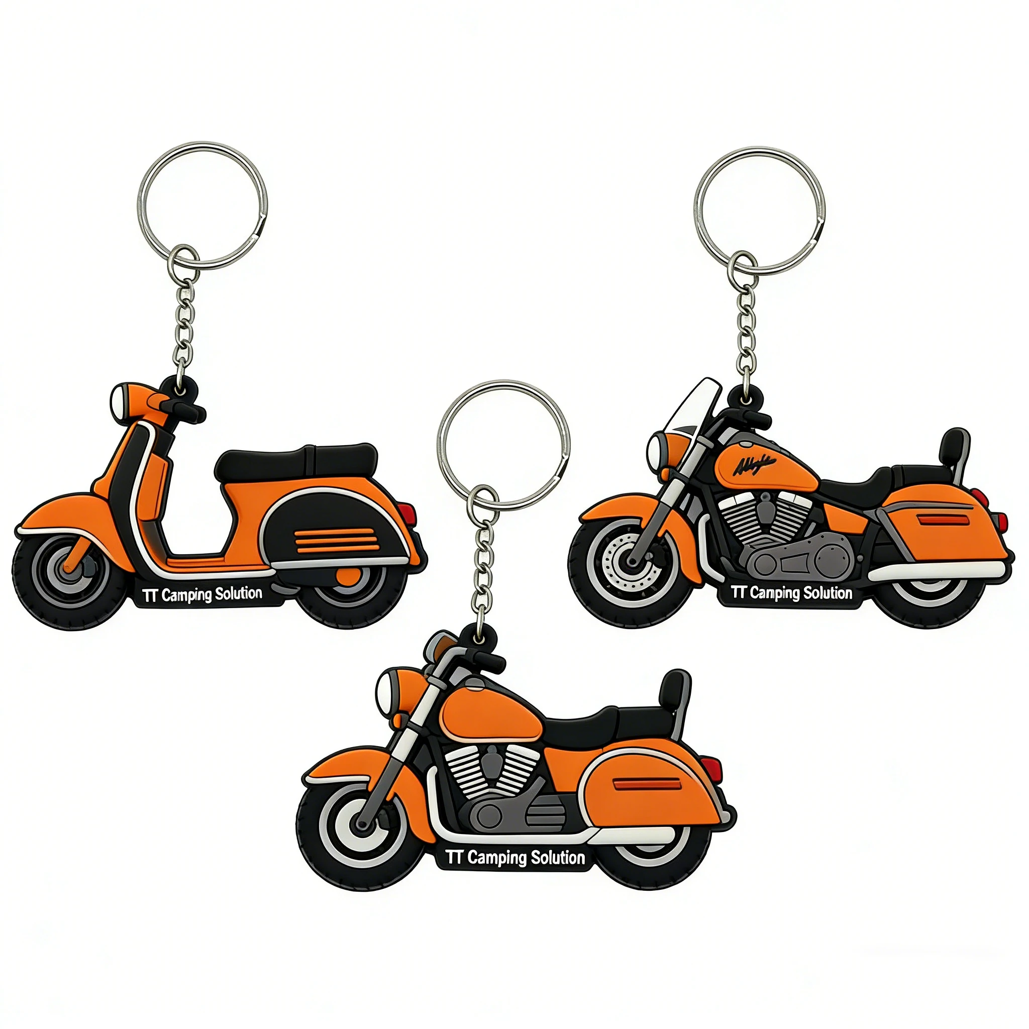Custom 3d Soft PVC Rubber Motorcycle Keychain Making Machine Price PVC Rubber Keychain
