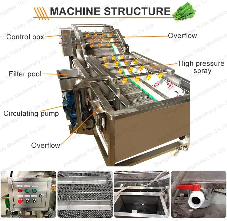 Fruit and Vegetable Washing and Drying Machine Fruit Washing Peeling ...