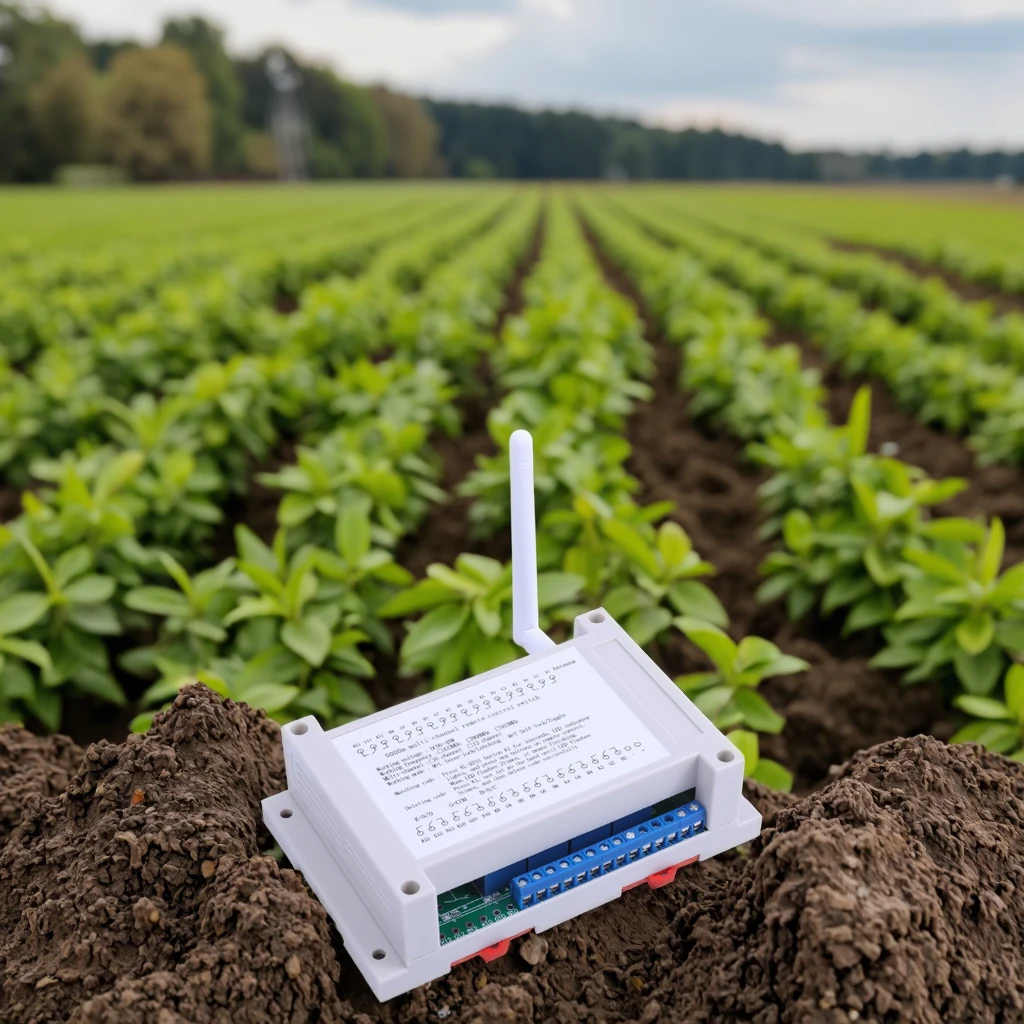 12 Channel 433Mhz Rf Relay Controller 5Km Dc12V Remote Control Switch Lora Wireless Receiver for Agricultural Irrigation