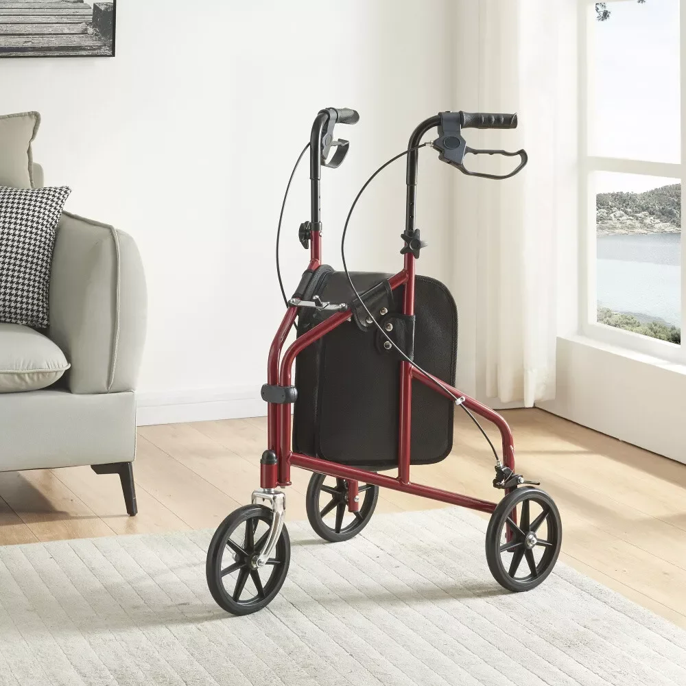Multifunction Foldable Adult Exercise Walker Transport Chair for Person Who Do Not Walk Walking Device for Disabled Elderly