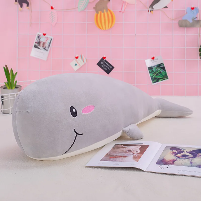 Peluche Baleine 25 Ou 45 Cm – Coton Extensible – Oreiller Décoratif – Jouet Doux – Cadeau Anniversaire Noël