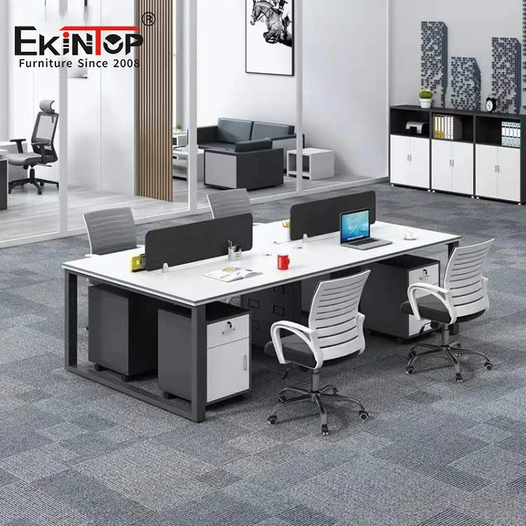 Ekintop Manufacturer Modern Modular Office Furniture Workstation Office Workstation Desk for Office 2 4 6 Person Seater