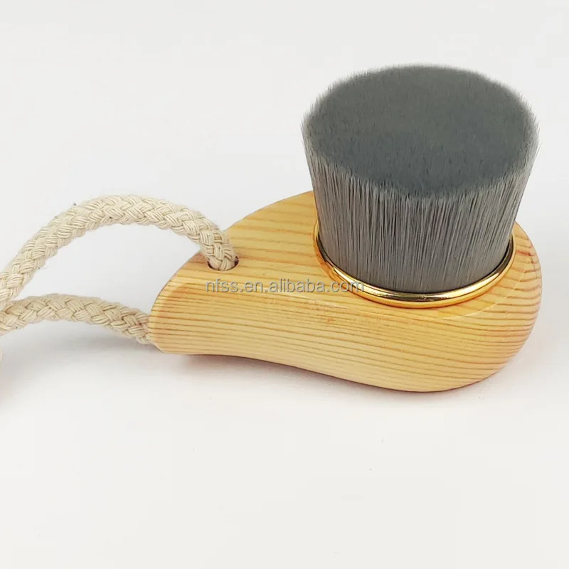  Ft Bamboo Wooden Manual Facial Makeup Soap Cleaner Wash Scrub Massage Cleansing Brushes Cleanser Face Cleaning Brush With Case