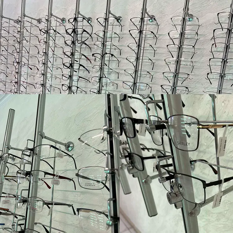 Aluminum Wall Optical Glasses Display Eyewear Eyeglasses Display Rack ...