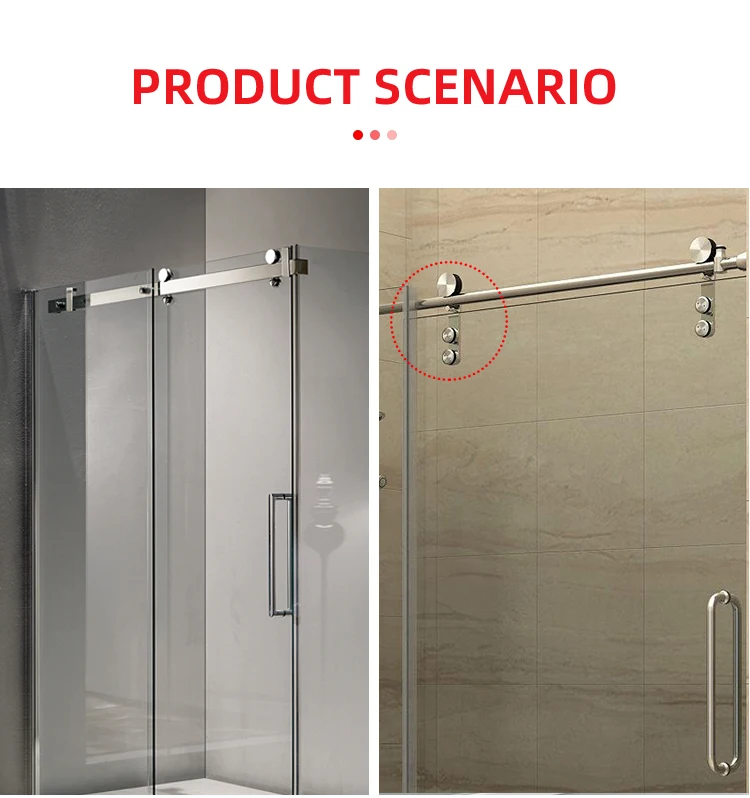 Frameless Glass Shower Room Rolling Barn Sliding Door Track Hardware ...