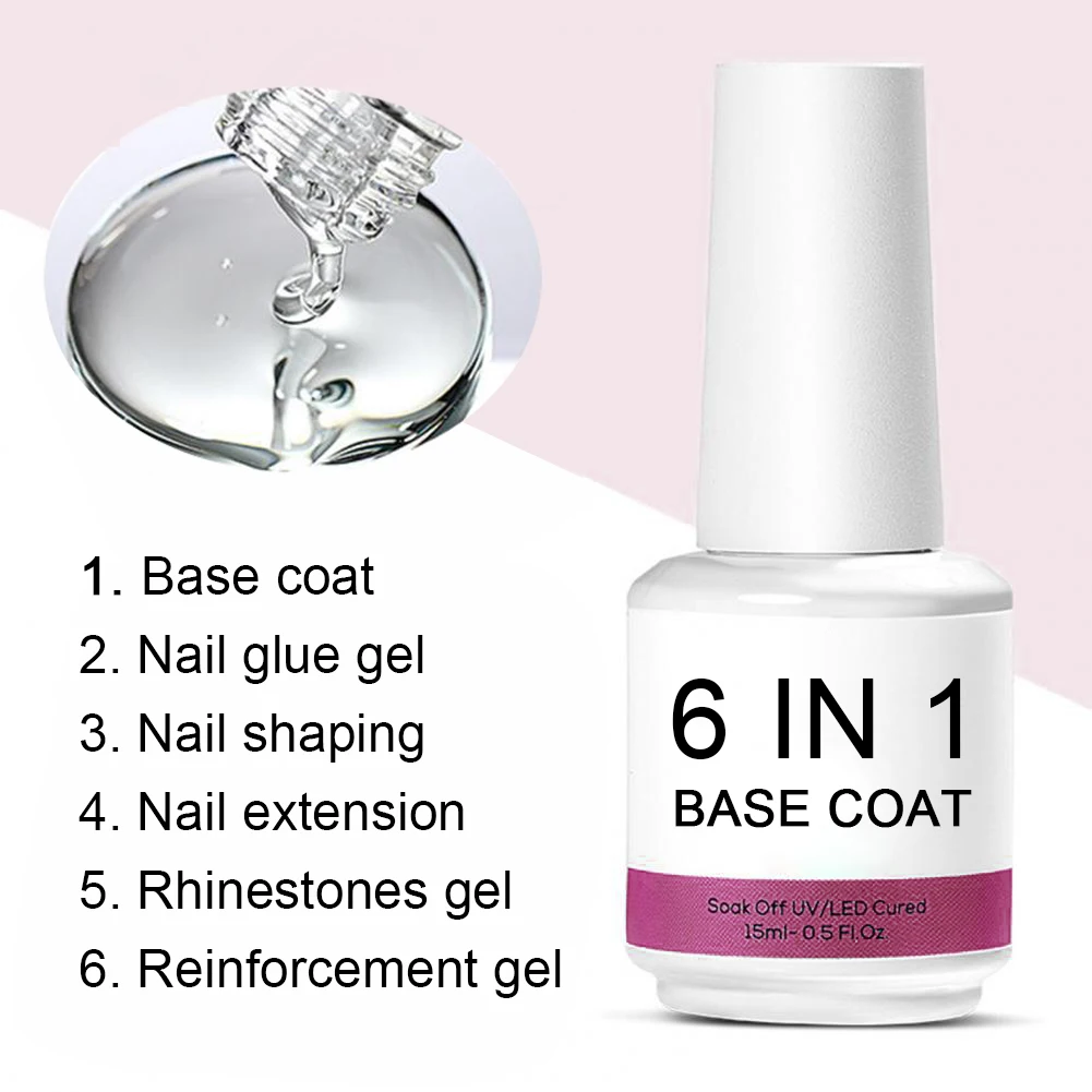 Soak Off Semi Permanent Nail Extension Reinforcement Leveling Glue Gel