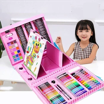 New 208 Pieces Drawing Art Stationery Set Art Pencil Set Drawing Pen Set for Watercolor Artist Drawing Art Supplies