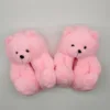 Pink Plush Teddy Bear Slipper