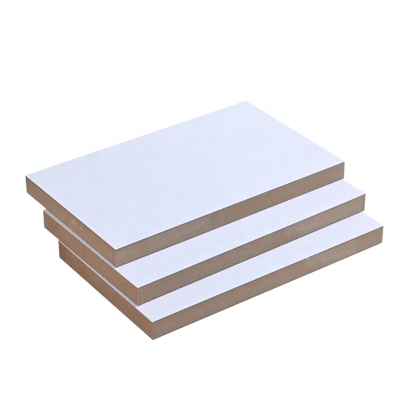 High Density PET/ Melamine Faced Compact Fiberboard Sheets 4X8 Fiberboards 12Mm for Furniture