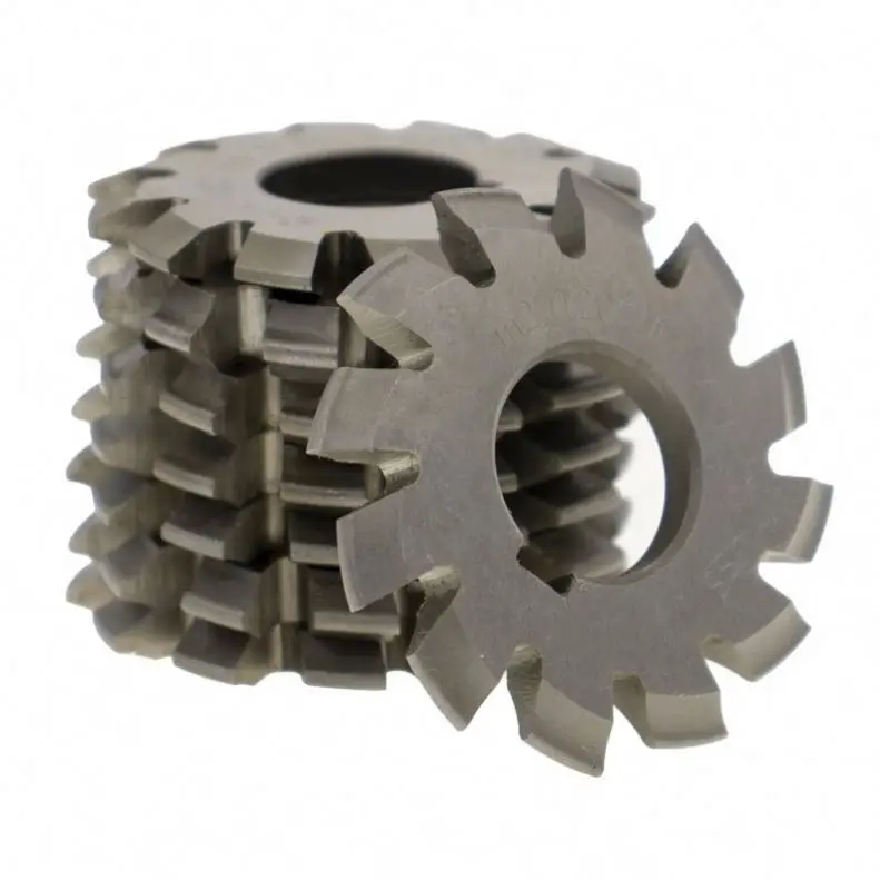 TEBAK 8PCS Set NO.1-NO.8 M1 M2 M3 M4 M5 M6  M8  PA20 Degrees CNC HSS Module Gear Milling Cutter Involute Gear Cutting Tools