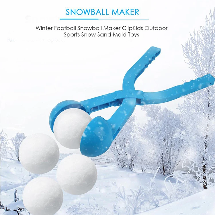 Wholesale Custom Plastic Beach Sand Mold Shaped Snowman Snow Ball Clip Toy Duck for Kids Heart Snowball Game Maker Toys Kit