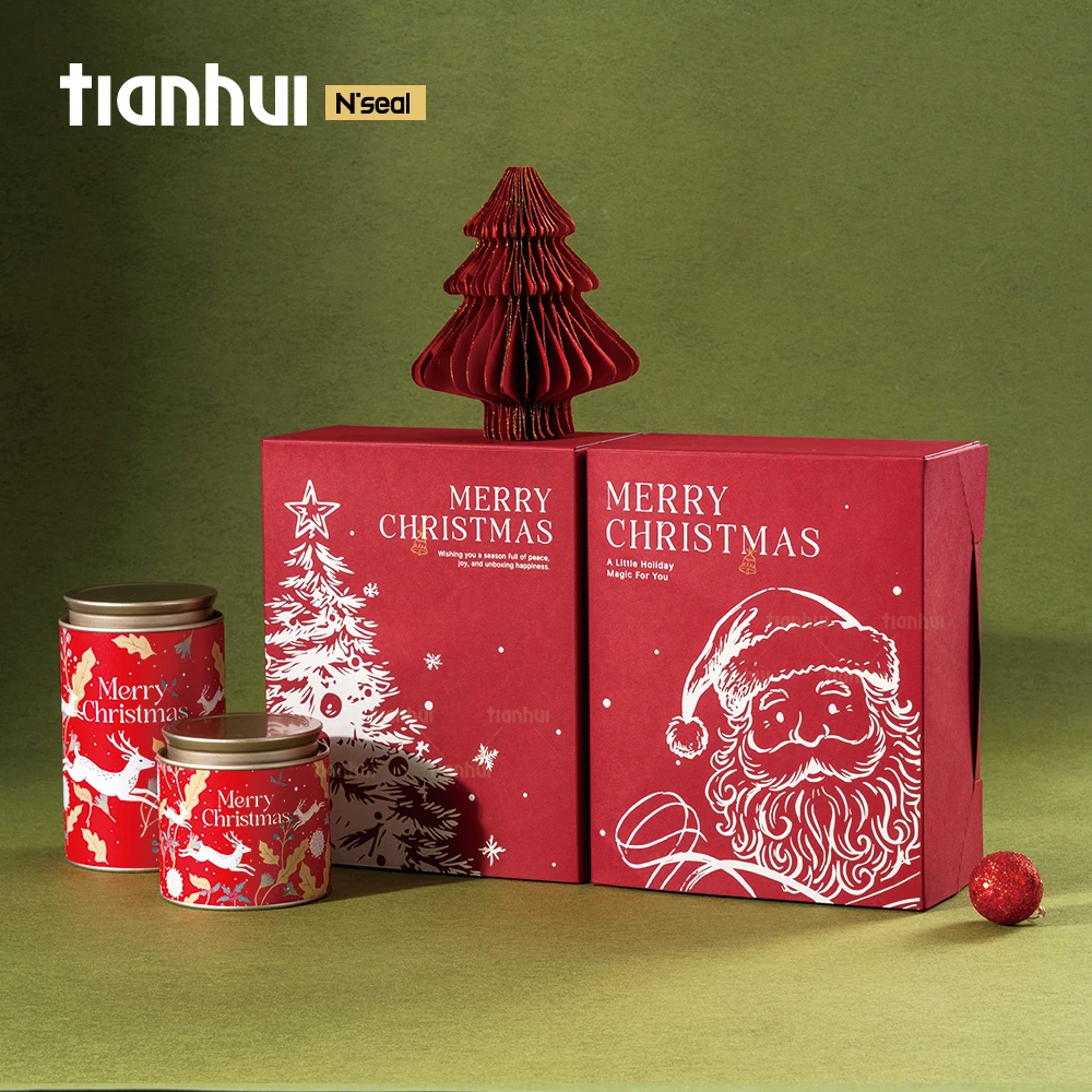 Kotak Kertas Grosir Tianhui untuk Kemasan Hadiah Liburan Natal, Dicetak Khusus
