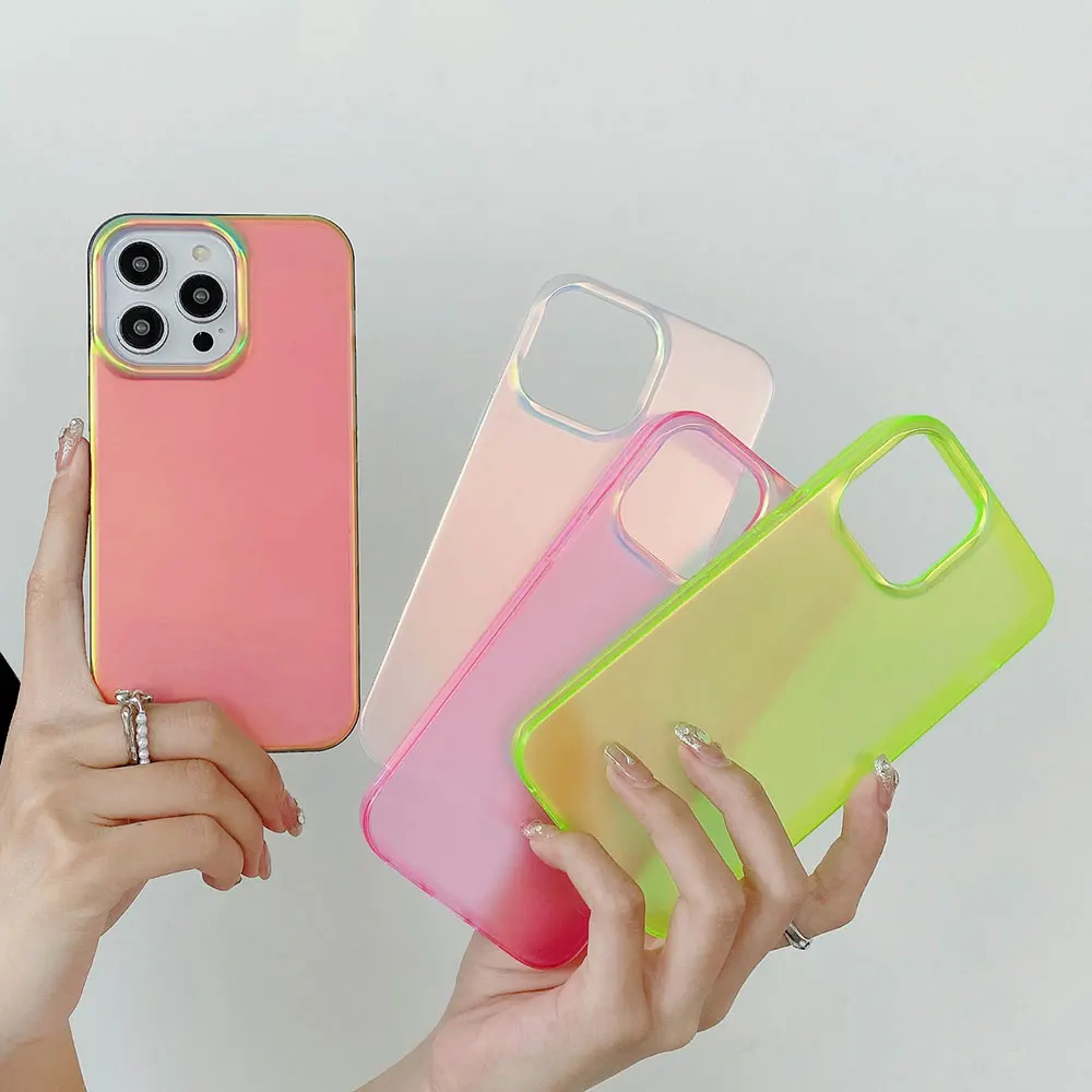 Frosted Phone Case For Iphone 15 14 13 12 11 Xr Xs Max Pro Plus Tpu Pc Colourful Covers Fluorescent Luxury Cell Sjk402 Laudtec supplier