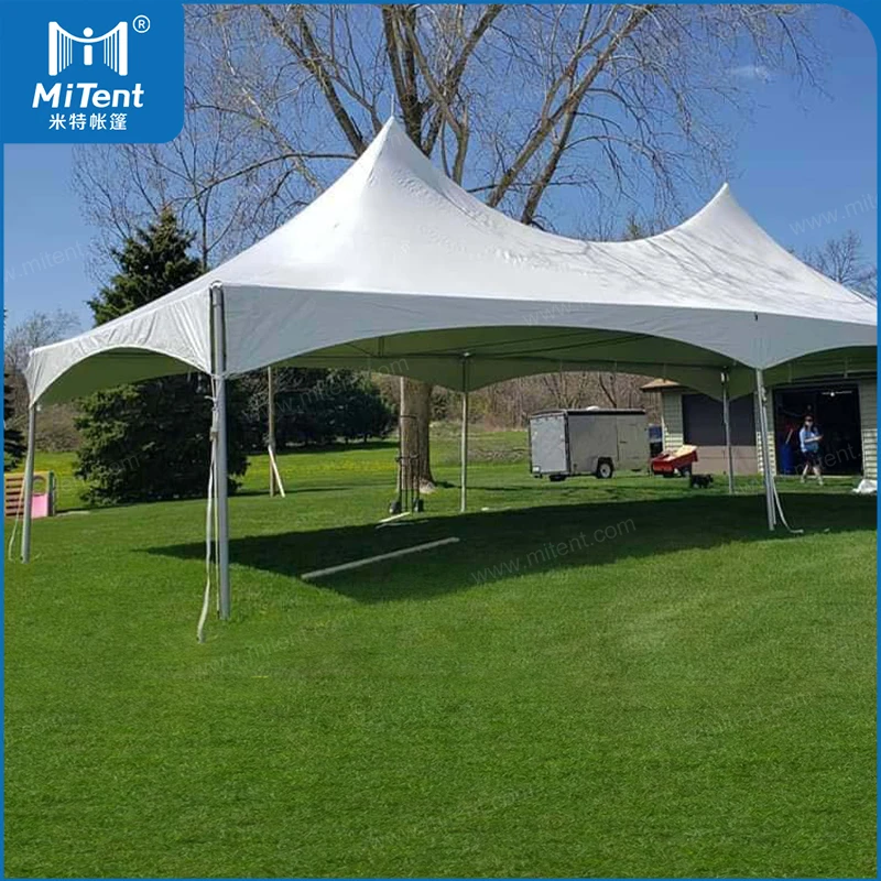 50 Seats Canopy Tent with Tables and Chairs 6x12m Party Tent UV Resistant