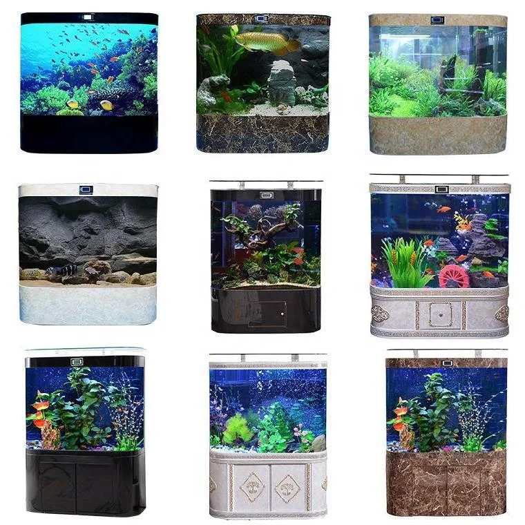 Acrylic Aquarium Self-Recycling Eco-Friendly Filtered Goldfish Tank for ...