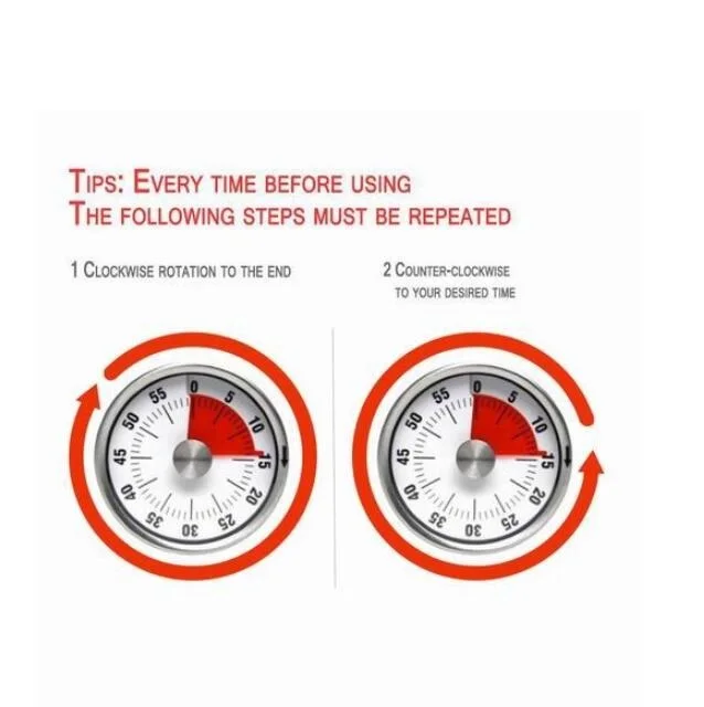 
 Оптовая продажа, кухонный таймер, таймер обратного отсчета в европейском и американском стиле с магнитной нержавеющей сталью  