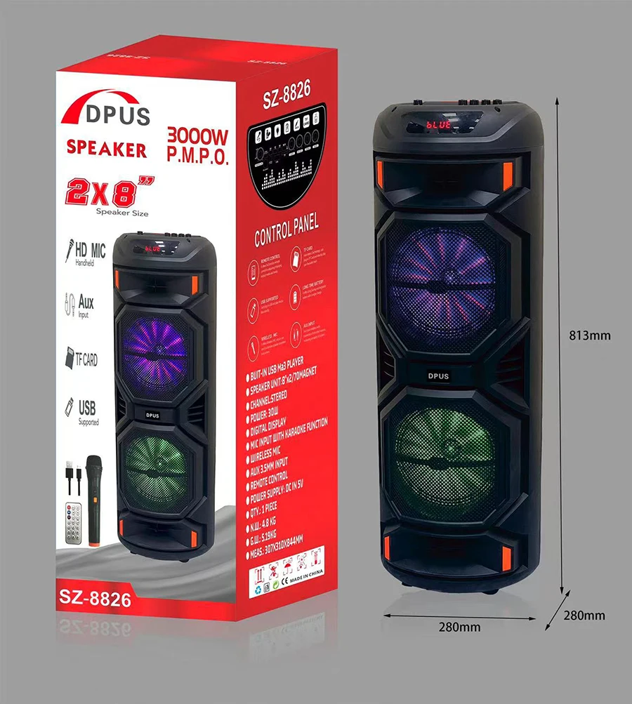 Top Fashion Hi-Fi System SZ-8826 Portable Bluetooth Speakers