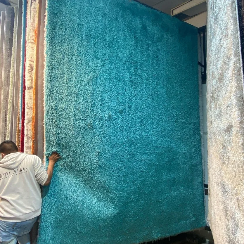 Shaggy Carpet With Elastic Yarn Hand Tufted 3d Shagy Polyester Living