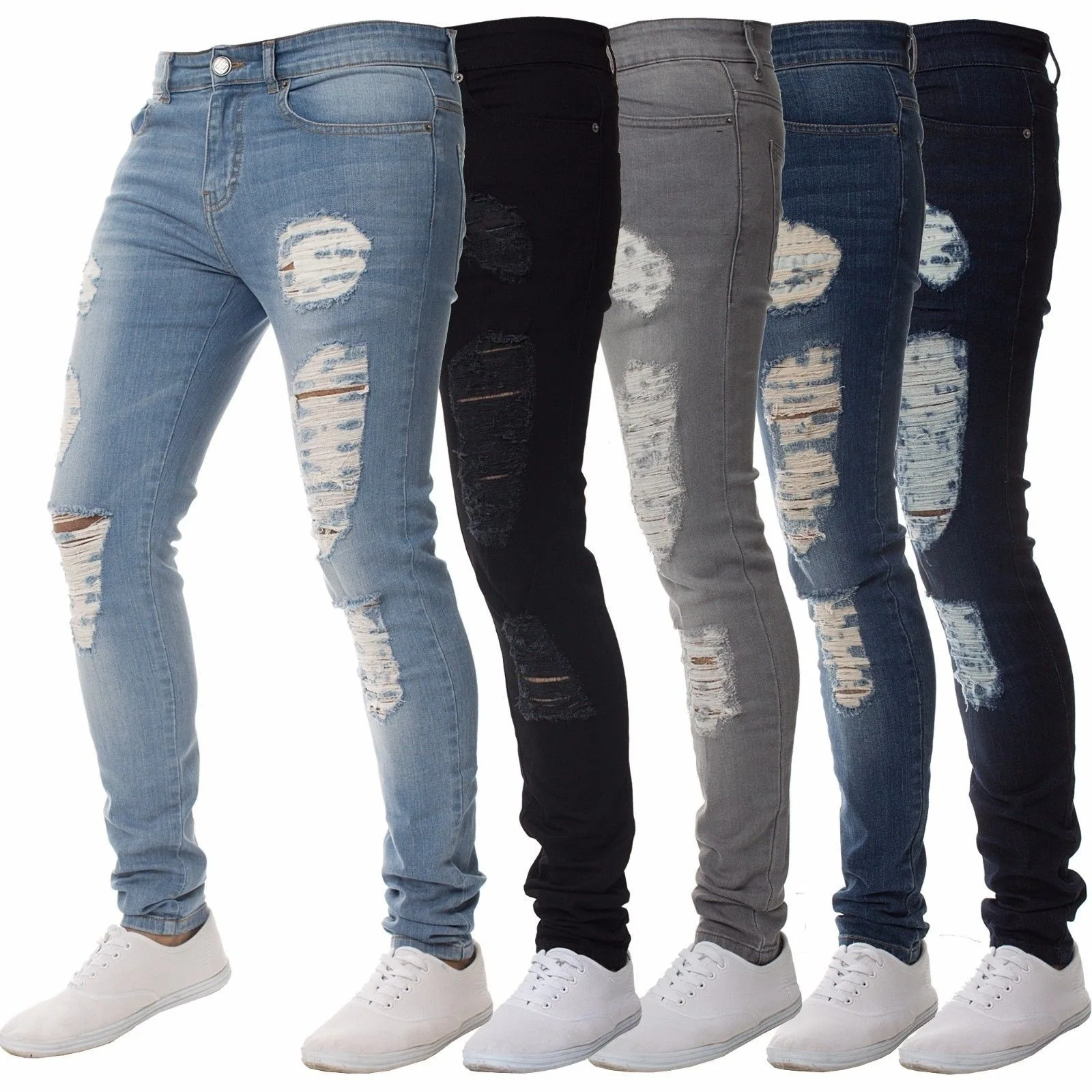 Jeans Ripped Pants Jeans For Men Retro Old Street Men Ripped Letter Jeans  Men Motorcycle Pants Men (Color : Picture, Size : 36) : Buy Online at Best  Price in KSA -