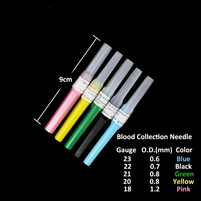 Medical Vacuum Blood Collection Needle 21G Green for Blood Collection