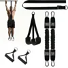 Dos pesas negras multiusos (68 kg, doble asa) ajustables.
