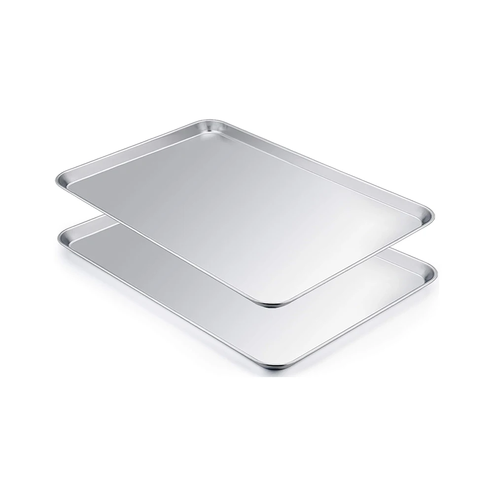 Commercial Aluminum Cake Baking Pan 10mm Thick 60x40x3cm Oven