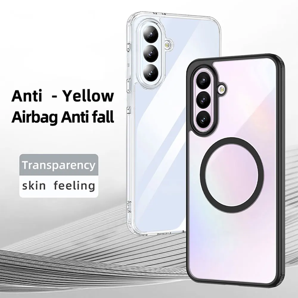 Laudtec Frosted Clear Phone Case Magnetic Charging Simple Business Skin Friendly Slim Lightweight Cover For Samsung A36 Sjk977