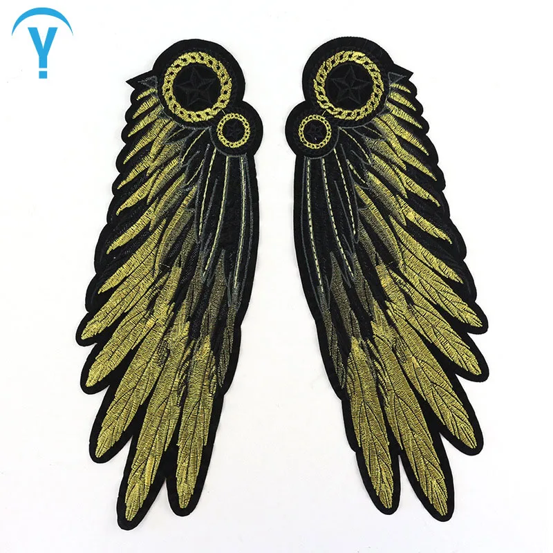 Descuento 1 Par de Lentejuelas Grandes Grandes Chaqueta Parche Alas de  Ángel de Hierro en los Parches para la Ropa Apliques Jeans Lindo Coser en  la Pluma de 27 cm x 14cm \u003c