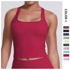 High Quality Lightweight Nylon Spandex Sports Bras Top Four-Way Stretch Fitness Vest Direct From Factory