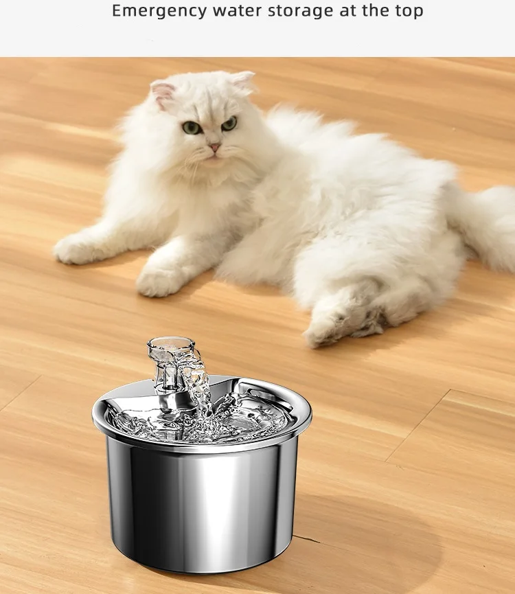 Pet Water Bowl Stainless Steel Automatic Circulation Pet Dog Water