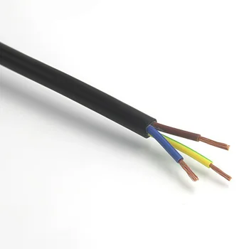 Black PVC Stranded Copper Speaker/Audio Power Cable, Flexible 3 Core Mains Wire for Security/Alarm/Thermostat/Sound/Sprinkler