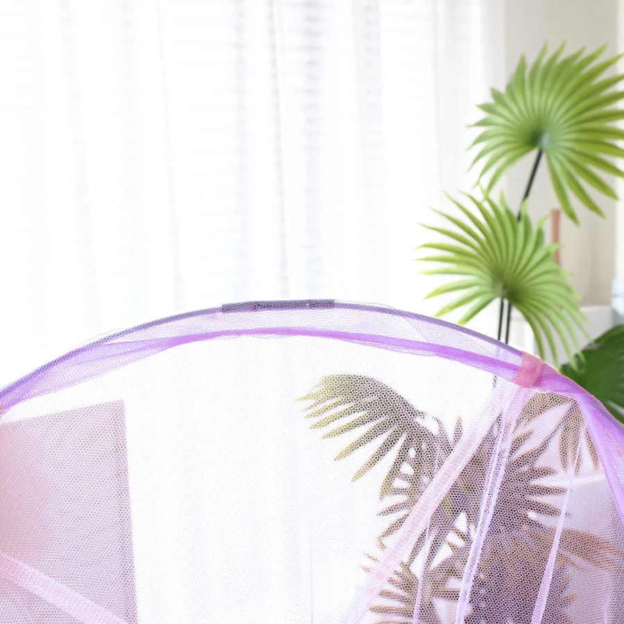 Purple Round Conical Mosquito Net and Bed Canopy