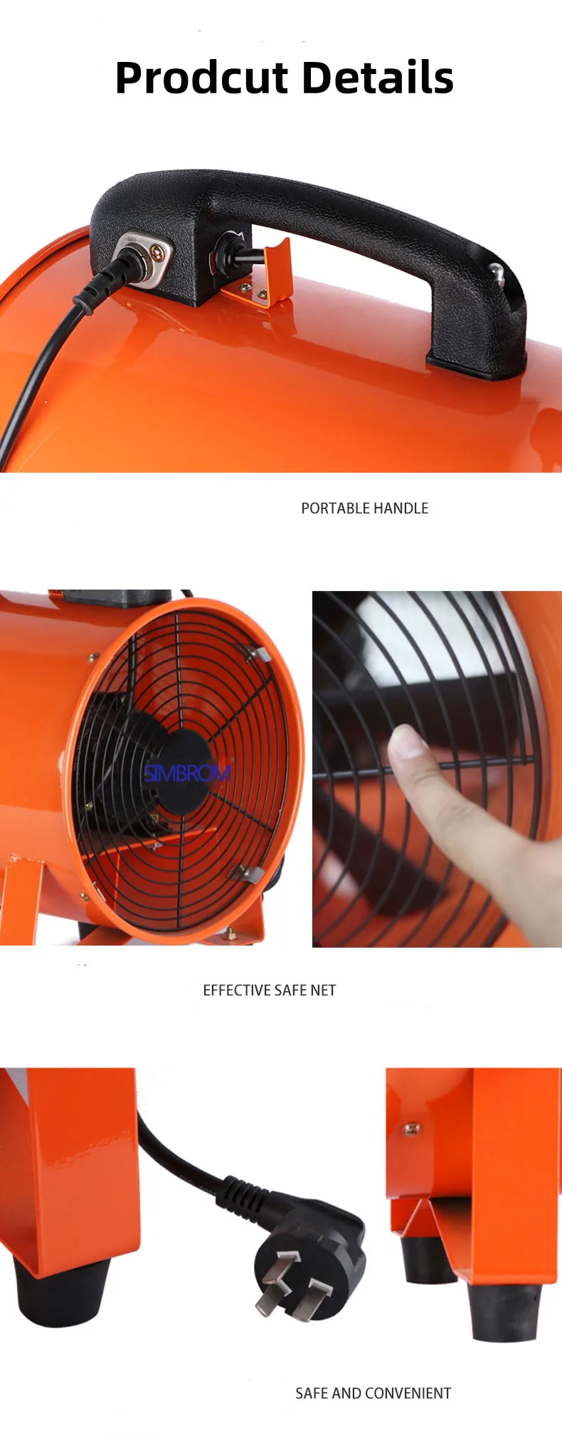 Axial Flow Fan, Portable, Aluminum - detail 14